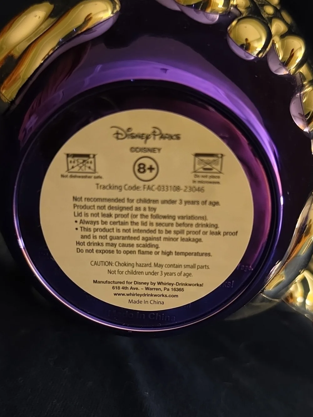 Disney Parks 100th Anniversary Platinum Poison Apple Mug Brand New